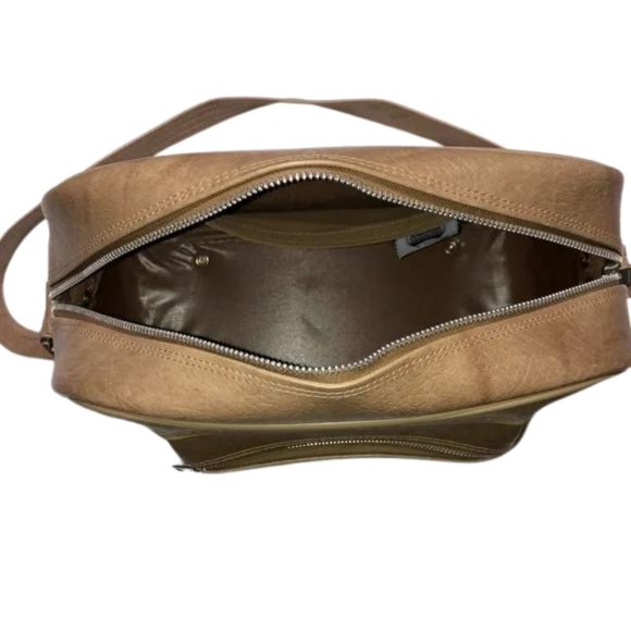 American Tourister Vintage 1960's Soft Shell Light Tan Retro Travel Bag RARE - Picture 13 of 16